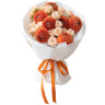 Букет из георгин и кустовых роз «Геометрия нежности»